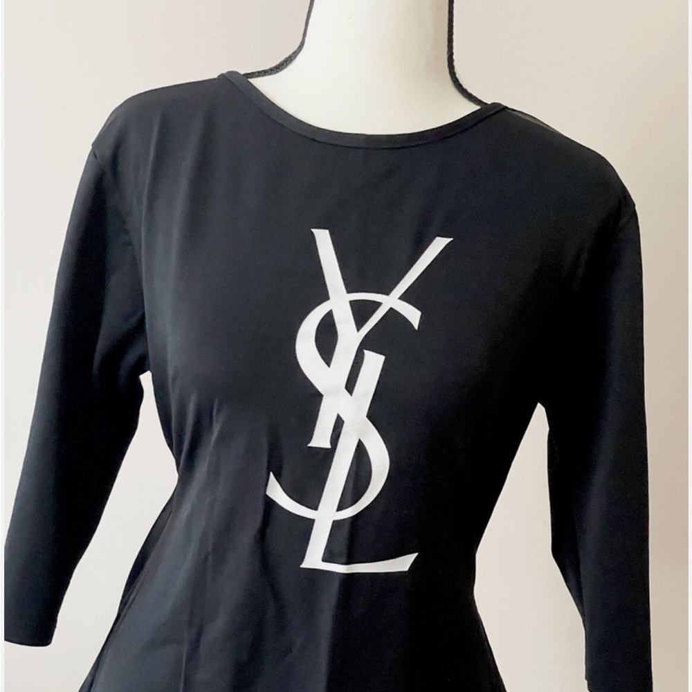 Yves Saint Laurent Black and White Blouse